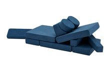 Load image into Gallery viewer, Fraser Country 14 Piece Modular Double Kids Play Sofa - Blue