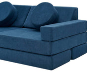 Load image into Gallery viewer, Fraser Country 14 Piece Modular Double Kids Play Sofa - Blue