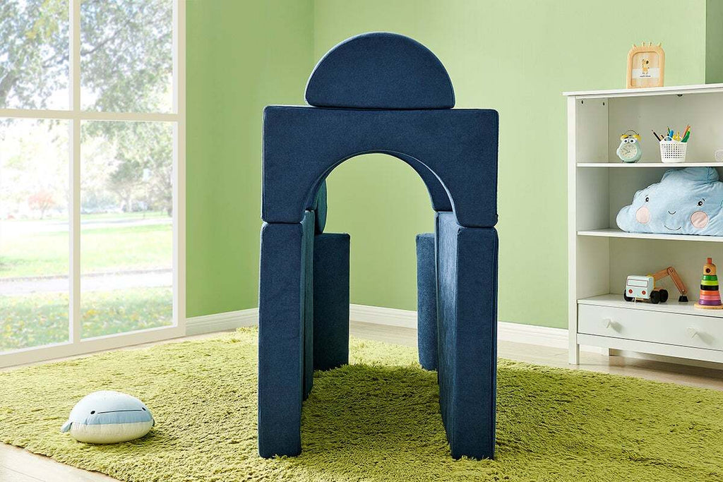 Fraser Country 14 Piece Modular Double Kids Play Sofa - Blue