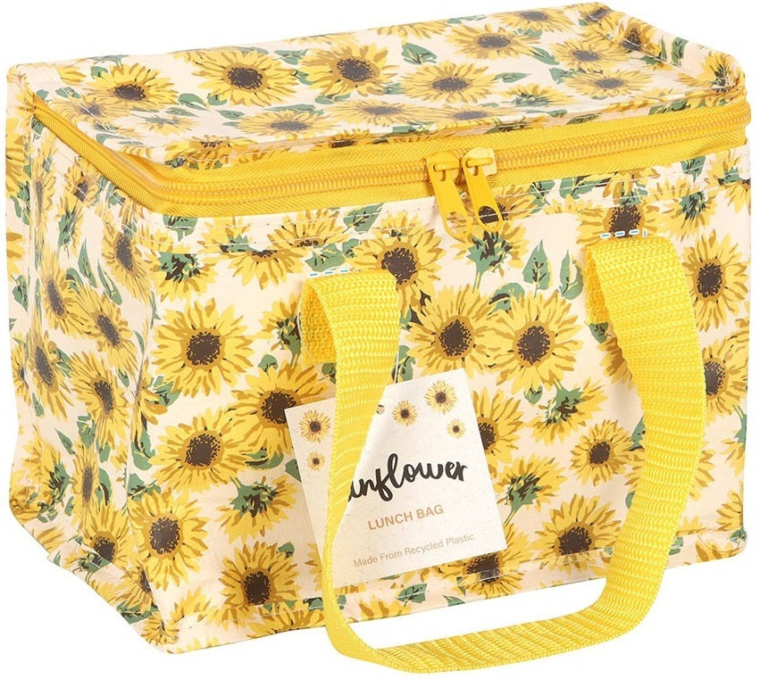 Sunflower Print Lunch Bag