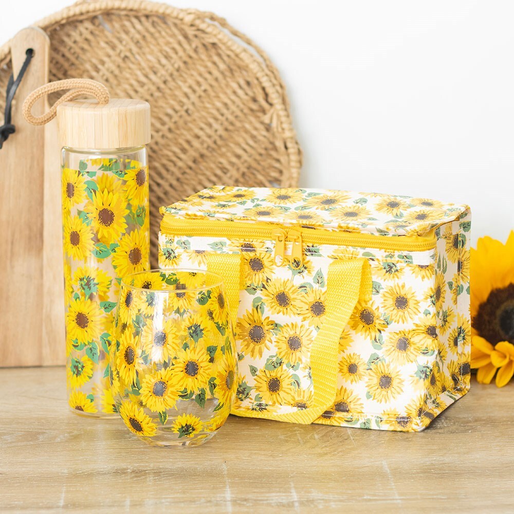 Sunflower Print Lunch Bag