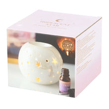 Load image into Gallery viewer, White Iridescent Star Ceramic Oil Burner