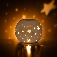 Load image into Gallery viewer, White Iridescent Star Ceramic Oil Burner