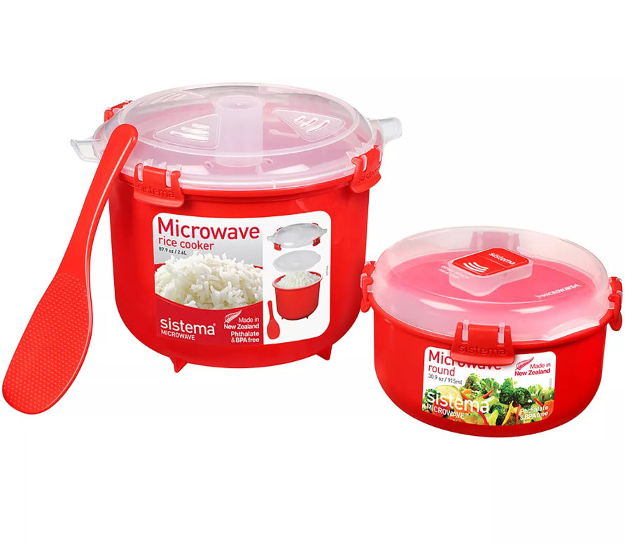 Sistema: Microwave Rice Cooker and Steamer Bowl