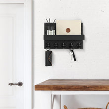 Load image into Gallery viewer, STORFEX Wall Key Holder with Shelf - Black