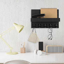 Load image into Gallery viewer, STORFEX Wall Key Holder with Shelf - Black