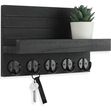 Load image into Gallery viewer, STORFEX Wall Key Holder with Shelf - Black
