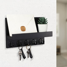 Load image into Gallery viewer, STORFEX Wall Key Holder with Shelf - Black