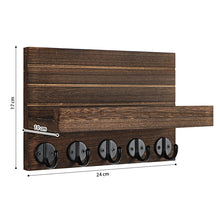 Load image into Gallery viewer, STORFEX Wall Key Holder with Shelf - Brown