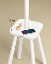 Load image into Gallery viewer, VASAGLE Coat Rack with 8 Hooks and Shelf - Cloud White
