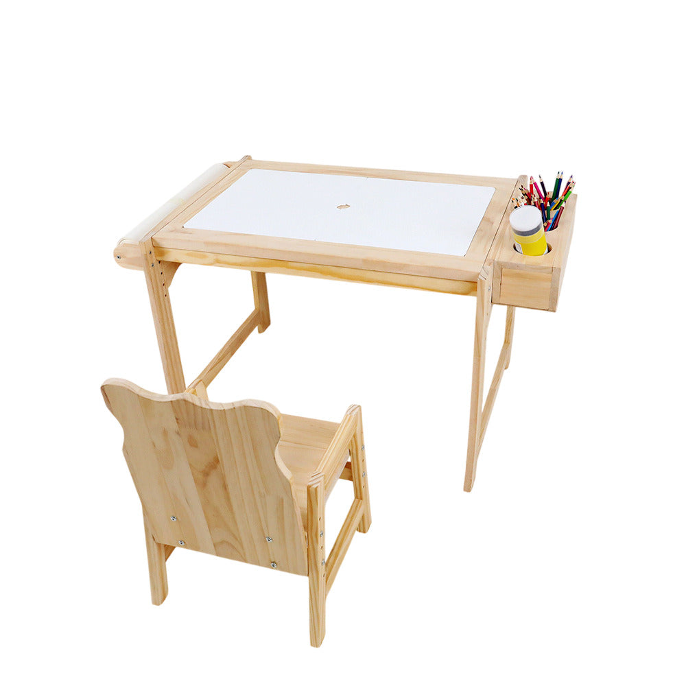 Kids Multifunctional Height Adjustable Wooden Building Block Table Set - Fraser Country