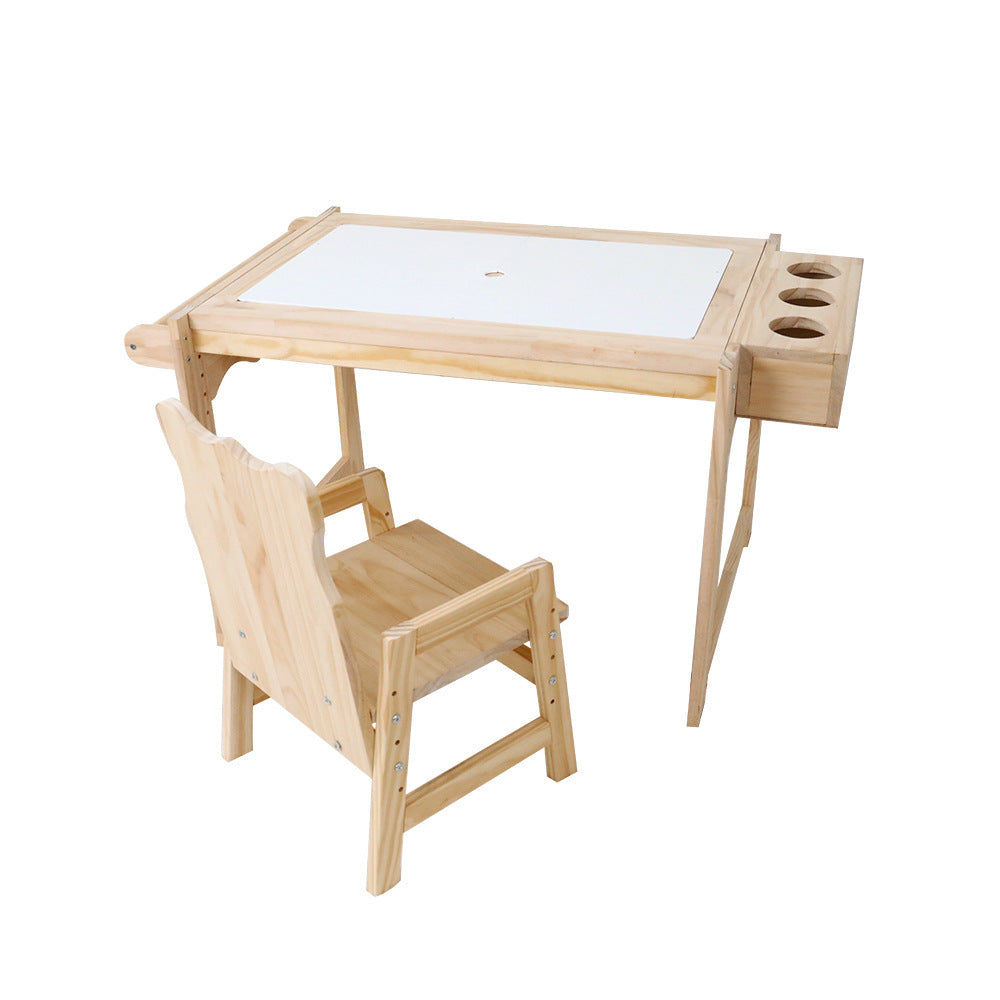 Kids Multifunctional Height Adjustable Wooden Building Block Table Set - Fraser Country