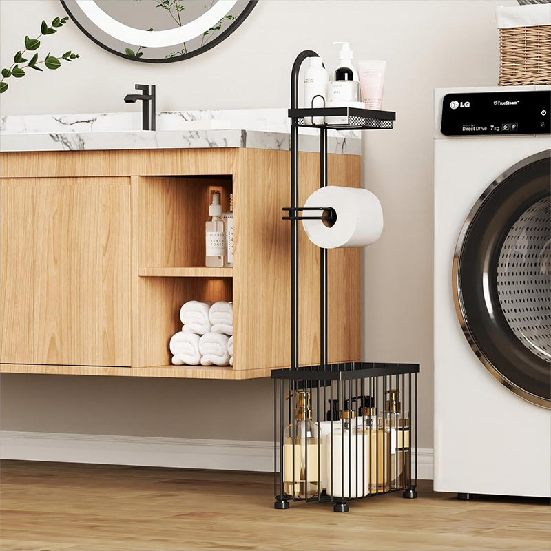 STORFEX 3-in-1 Freestanding Toilet Paper Holder