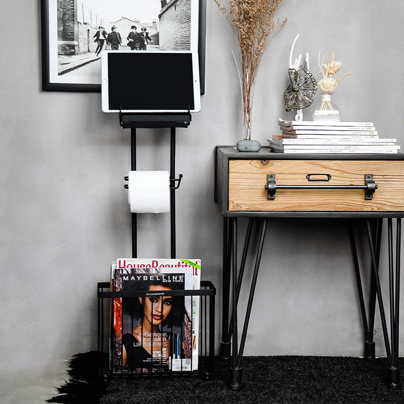 STORFEX 3-in-1 Freestanding Toilet Paper Holder