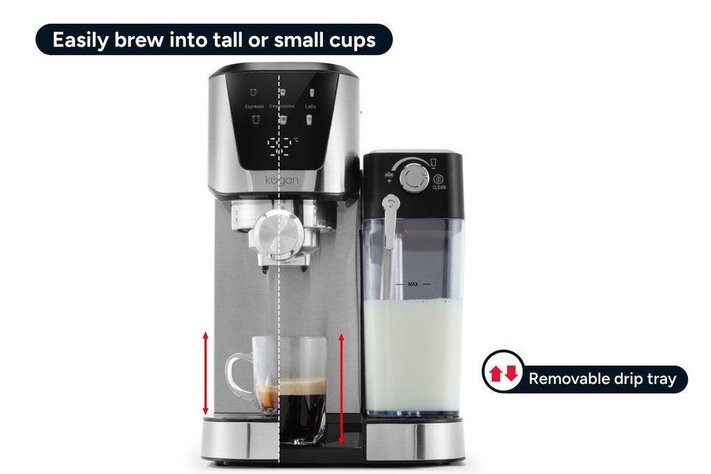 Kogan Espresso Coffee Machine with Milk Frother
