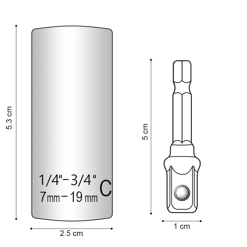 2 Set Universal Socket Tools