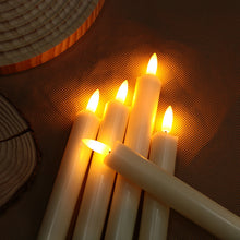 Load image into Gallery viewer, LUMIRO 6-Pack Flameless LED Ivory Taper Candles
