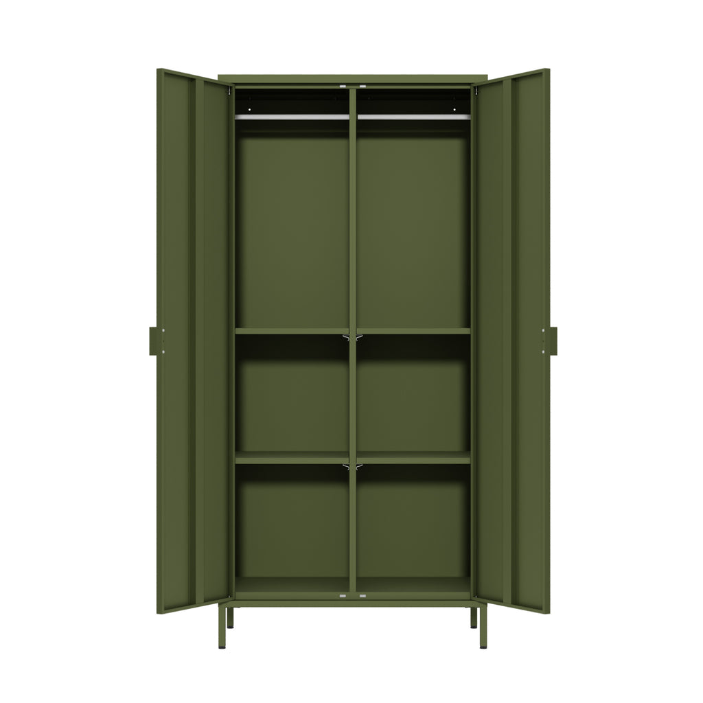 Fraser Country Milan Large Metal Locker - Olive Green