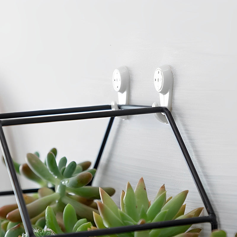 GREENYHAVEN Geometric Ceramic Wall Planter Vase - Black