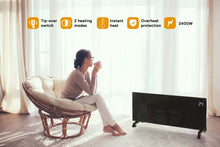 Load image into Gallery viewer, Fraser Country 2400W Premium Smart Glass Panel Heater (Black)