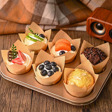 Load image into Gallery viewer, OZZYCOOK 200pcs Tulip Cupcake Liners - Wood