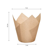 Load image into Gallery viewer, OZZYCOOK 200pcs Tulip Cupcake Liners - Wood