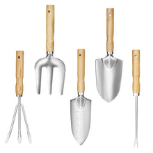 Load image into Gallery viewer, GREENHAVEN 5PC Stainless Steel Gardening Kit