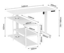 Load image into Gallery viewer, Fraser Country Height Adjustable Combination Desk White