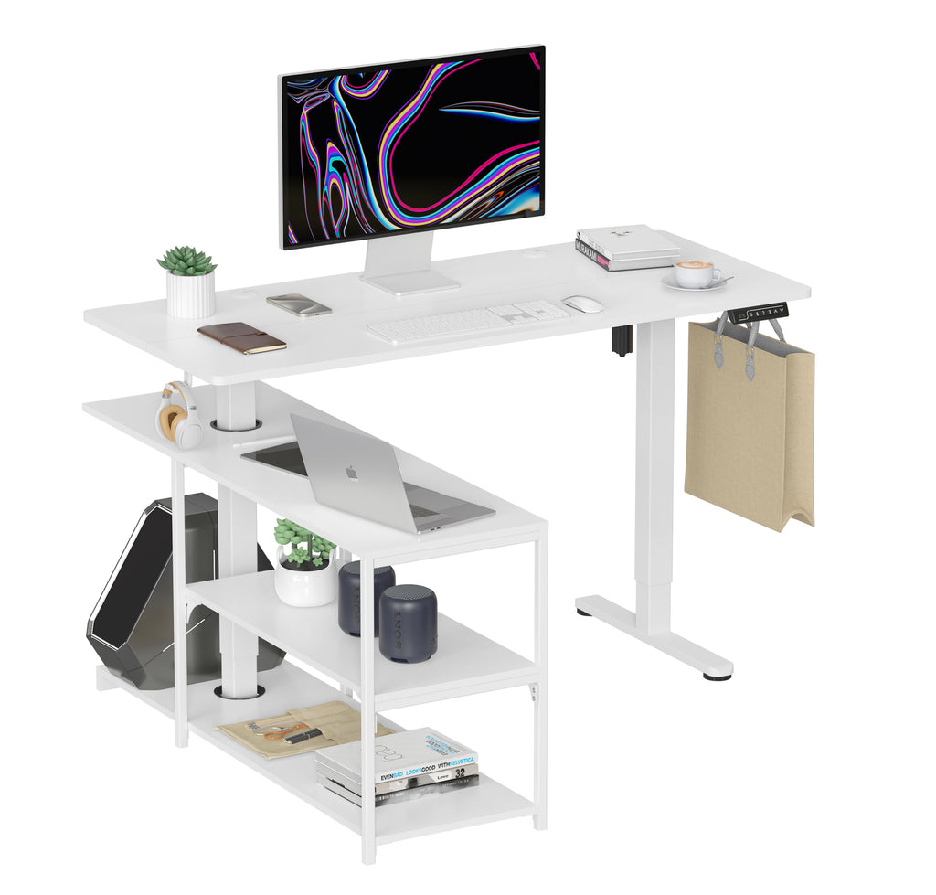 Fraser Country Height Adjustable Combination Desk White