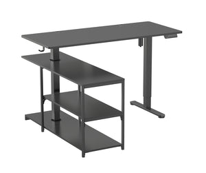 Fraser Country Height Adjustable Combination Desk Black