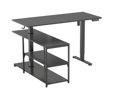 Fraser Country Height Adjustable Combination Desk Black