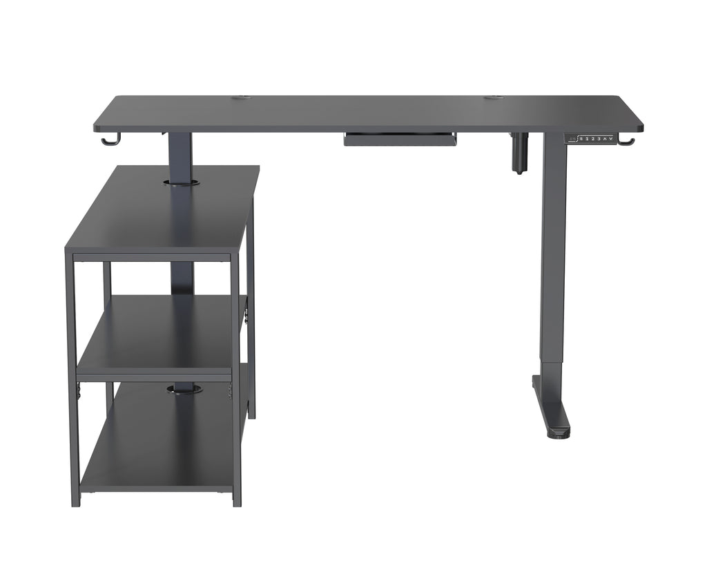 Fraser Country Height Adjustable Combination Desk Black