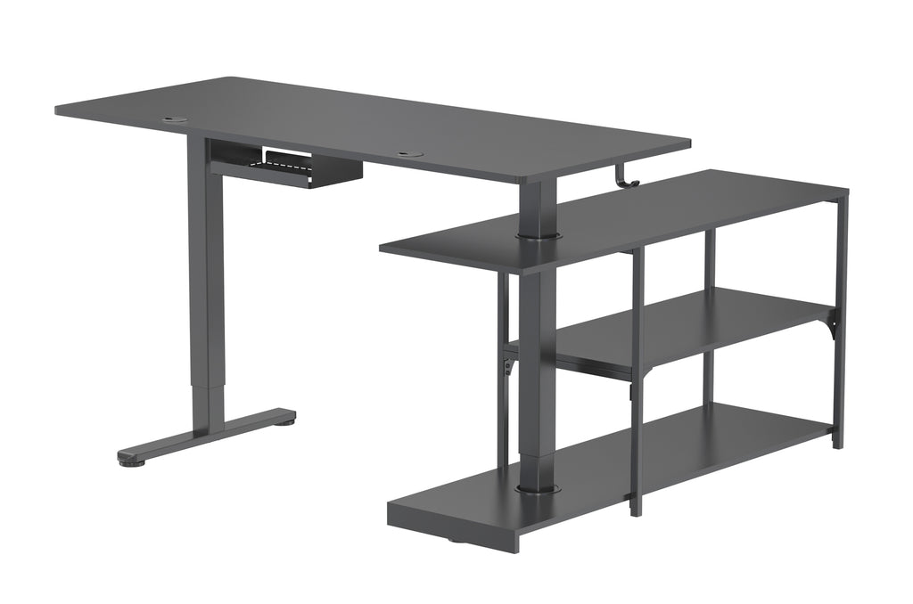 Fraser Country Height Adjustable Combination Desk Black