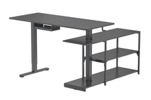 Load image into Gallery viewer, Fraser Country Height Adjustable Combination Desk Black