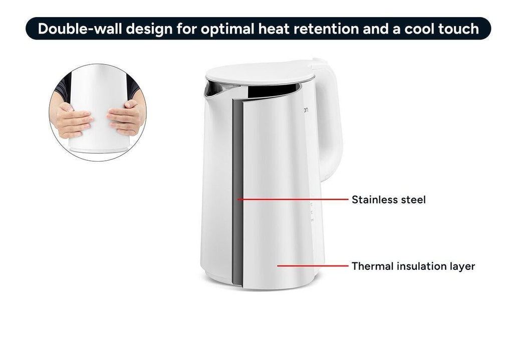 Kogan 1.5L Double Wall Kettle with Temperature Control