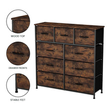 Load image into Gallery viewer, Fraser Country 9 Drawer Storage Chest - Rustic Walnut