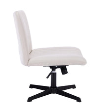 Load image into Gallery viewer, Gorilla Office- Ribbed Faux Linen Office Chair Ivory