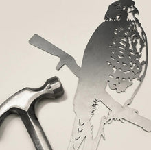 Load image into Gallery viewer, Metalbird: Karearea / New Zealand Falcon Garden Art