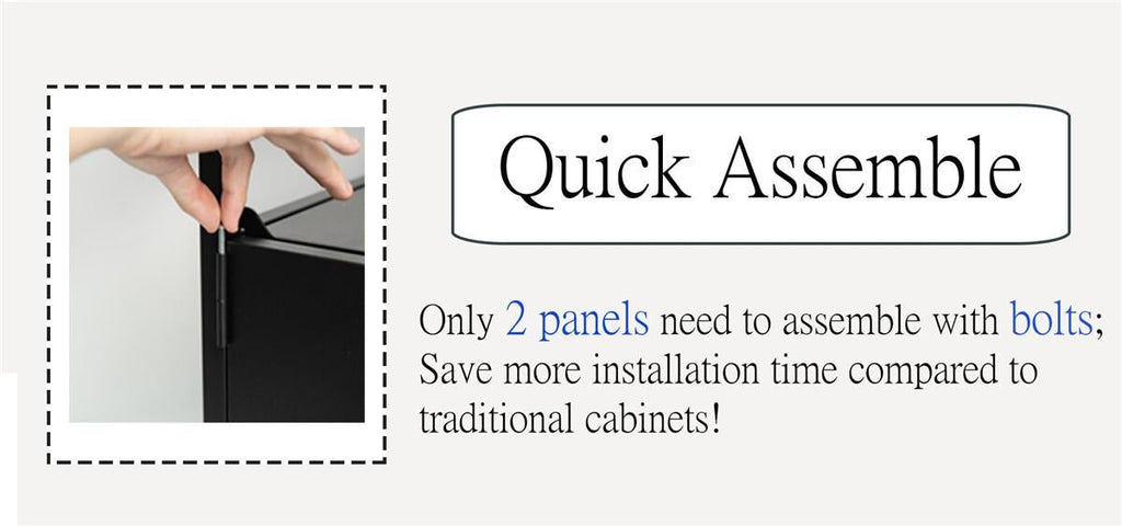 Fraser Country Metal Faster Setup Foldable Double Door TV Cabinet - Black