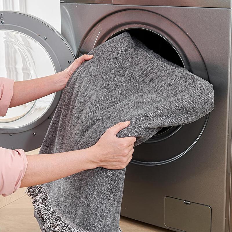 COMFEYA 180x300cm Chenille Couch Cover - Grey