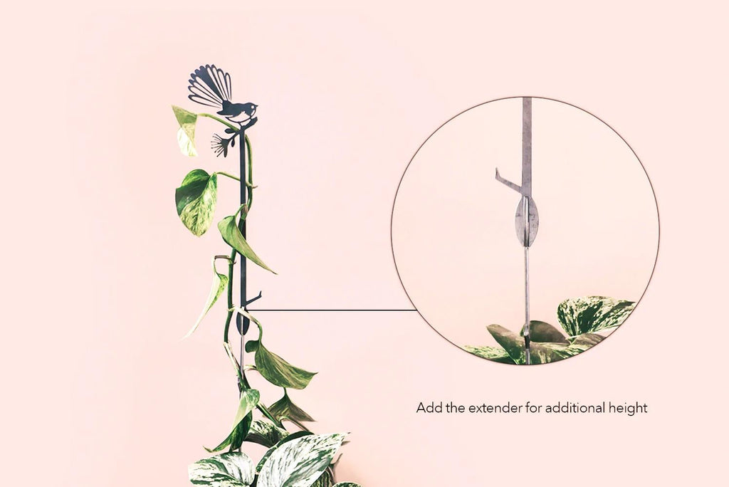 MetalBird Piwakawaka Plant Stake - 70cm