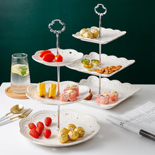 Load image into Gallery viewer, STORFEX 2pcs 3-Tier Porcelain Cupcake Serving Tray