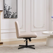 Load image into Gallery viewer, Gorilla Office- Ribbed Faux Linen Office Chair Beige