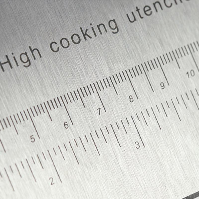 OZZYCOOK 2-Pack Dough Scraper & Cutter - Stainless Steel