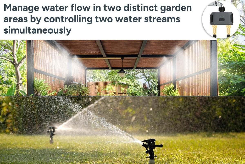 Kogan SmarterHome(TM) Wireless Garden Irrigation Water Timer with Dual Outlets