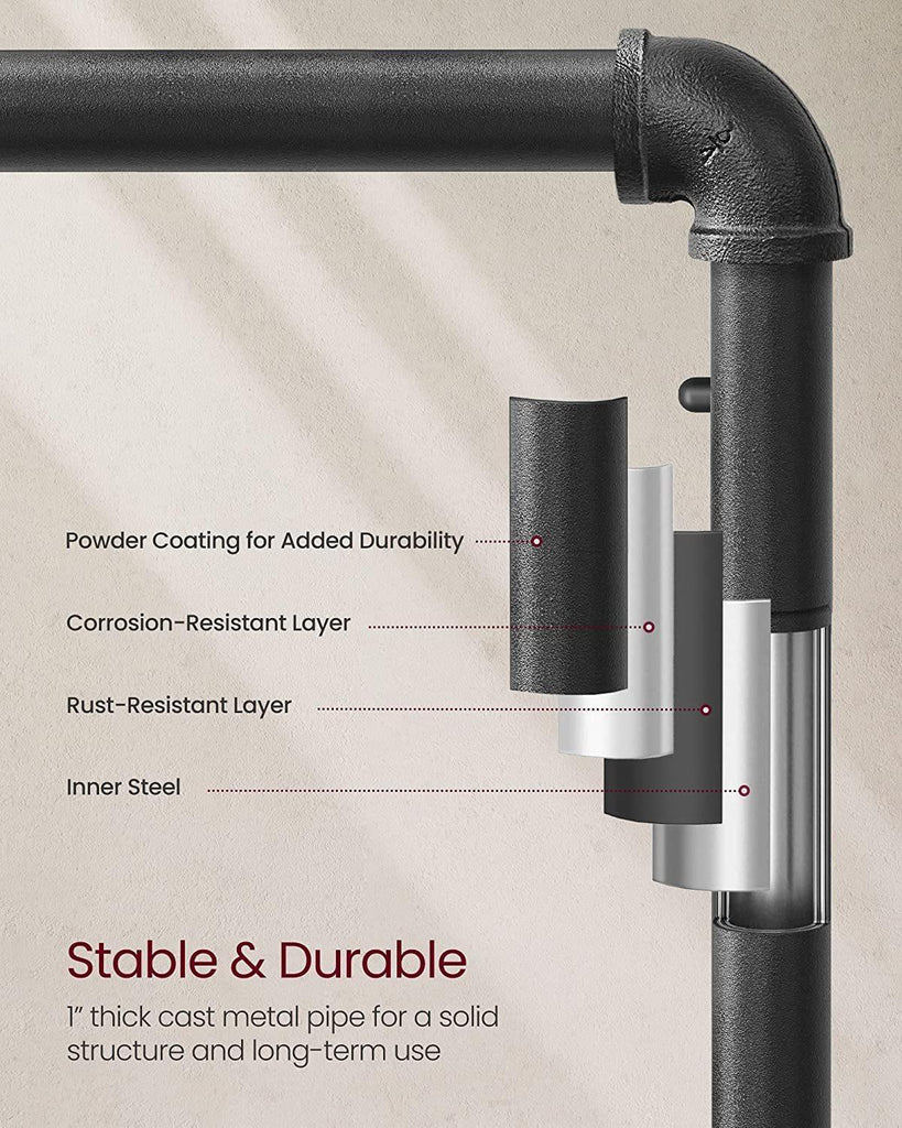 Vasagle Heavy Duty Industrial Pipe Garment Rack