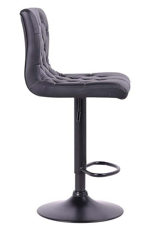 Fraser Country Adjustable Finest Black PU Leatherette Button Bar Stool (2/Pack)