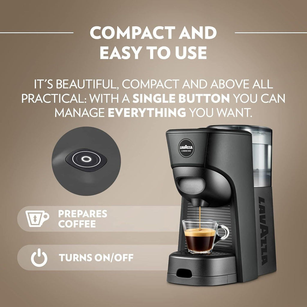 Lavazza Tiny Eco Coffee Capsule Machine, Black