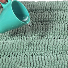Load image into Gallery viewer, COMFEYA 2pcs Non Slip Shaggy Chenille Bathroom Mat Set - Green