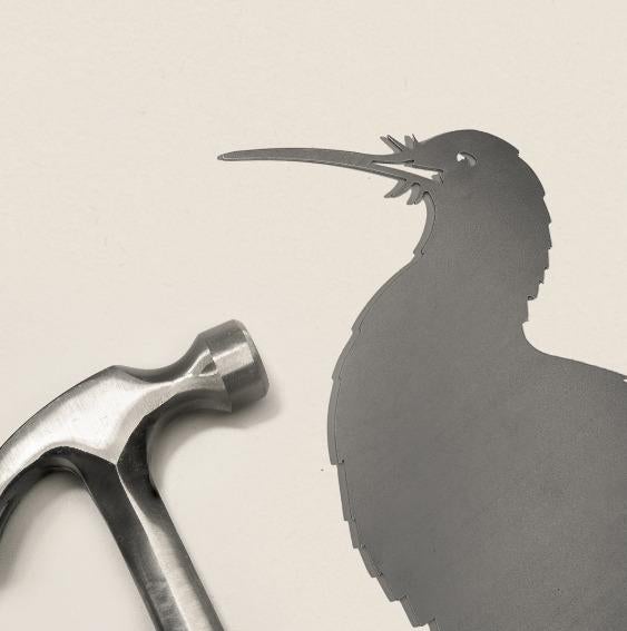 Metalbird: Brown Kiwi Garden Art